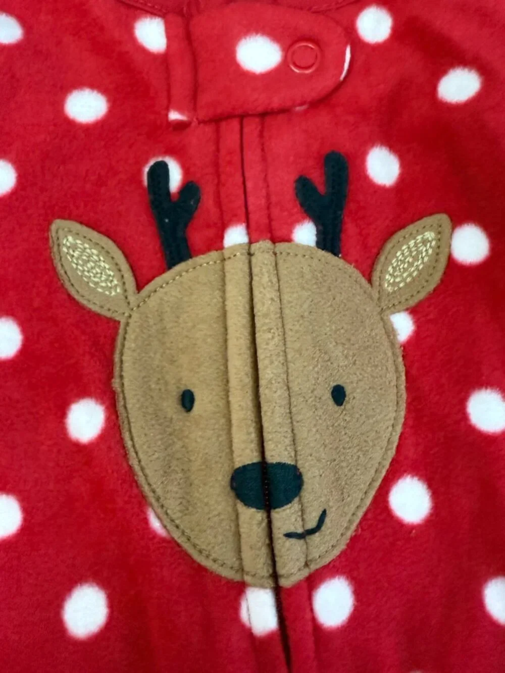 NWT Carter's Reindeer Fleece Sleeper Newborn